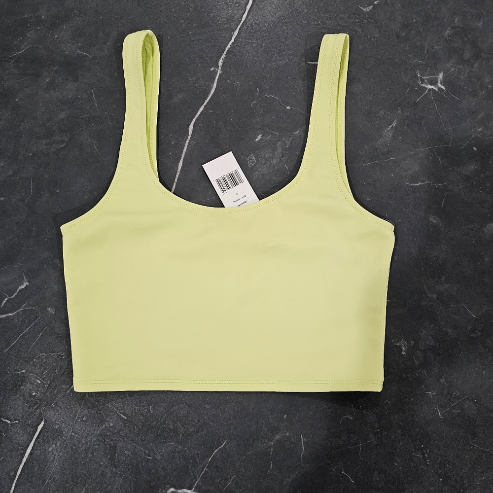 NWT Good American Lime Green Neon Compression Bikini Top size 2 Medium - Picture 3 of 6